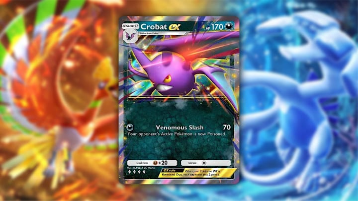 A Crobat ex card from the Wisdom of Sea and Sky set in Pokemon TCG Pocket