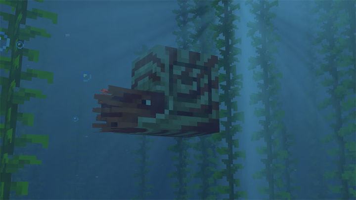 Nautilus, a creature with tentacles for a mouth and a big shell.