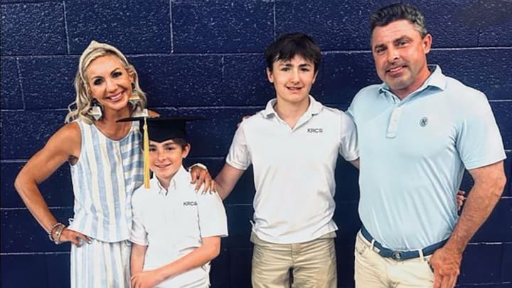 The Van Epps family, (from left) Laura, Harrison, James Ryan and Ryan, along with the boys' grandfather Roger Beggs, were killed in a plane crash while returning to Georgia from Cooperstown, New York on Sunday.