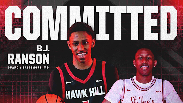 Mount St. Joseph basketball star BJ Ranson has committed to St. Joseph's University, where his father Bino is recruiting director. Mount St. Joseph basketball star BJ Ranson has committed to St. Joseph's University, where his father Bino is recruiting director.