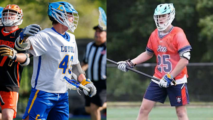 Loyola Balkefield's Luca Ball (left) and John Carroll's Jake Van Metre, a pair of FCA teammates, have both committed to Virginia Military Institute. Loyola Balkefield's Luca Ball (left) and John Carroll's Jake Van Metre, a pair of FCA teammates, have both committed to Virginia Military Institute.