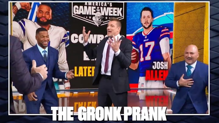 Michael Strahan and Jay Glazer react to a prank on Rob Gronkowski.