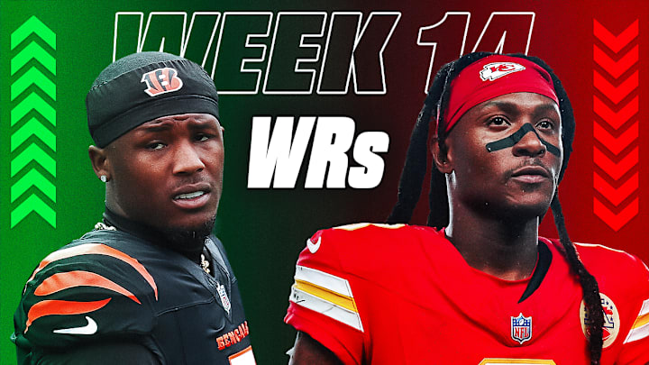 Tee Higgins (left) is a start this week while DeAndre Hopkins (right) is a sit. 