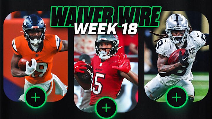 Target Marvin Mims (left), Jalen McMillan (center), and Ameer Abdullah off the fantasy waiver wire for Week 18.