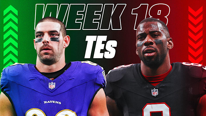 Mark Andrews (left) is a start this week while Kyle Pitts (right) is a sit. 