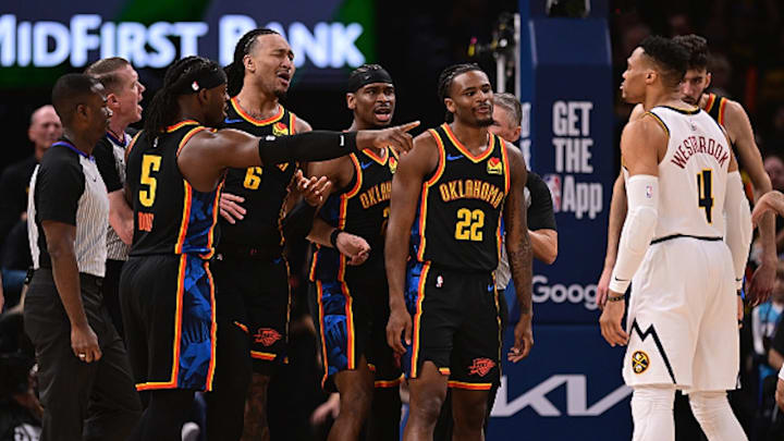 Russell Westbrook had words for the Oklahoma City Thunder after Nikola Jokic got shoved.