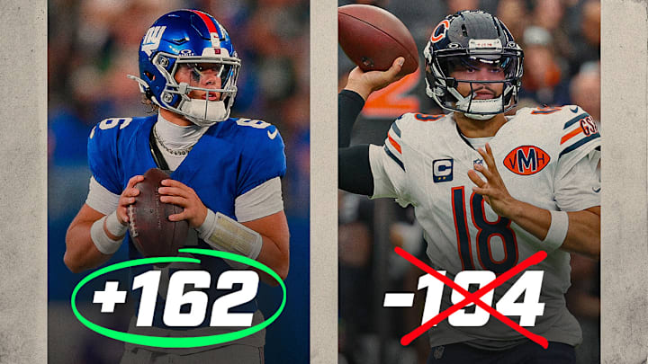 The Giants are +162 underdogs against the Bears in Week 10 of the NFL season.