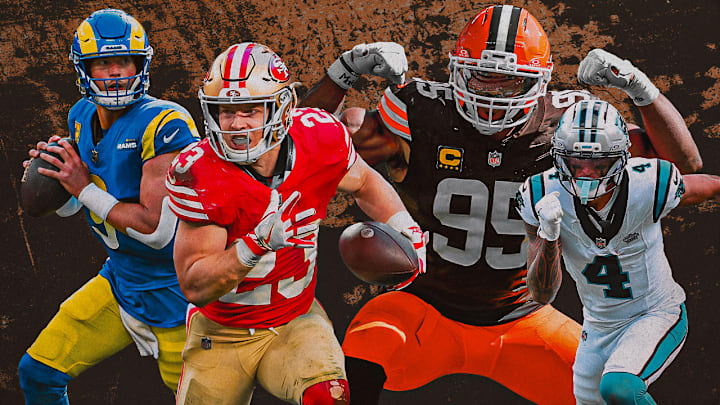 Matthew Stafford, Christian McCaffrey, Myles Garrett and Tetairoa McMillan are among the players our staff recognized for their play this season.