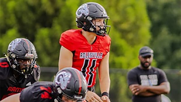 Rolesville quarterback Braden Atkinson.