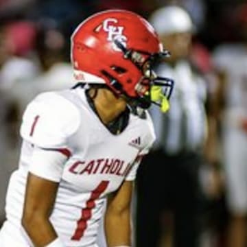 Catholic New Iberia's Jaiden Mitchell had six catches for 143 yards and two touchdowns in a 59-22 win over Northlake Christian.