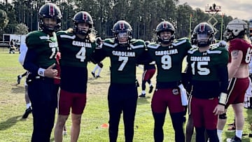 The South Carolina football quarterback room last spring