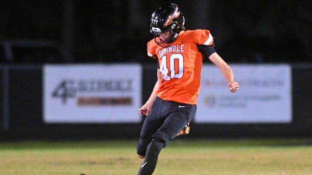 Seminole kick Liam Allen.