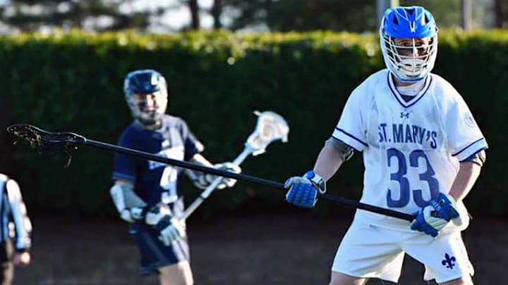 St. Mary's lacrosse defenseman Noah Ridgeway has committed to Stevenson University.