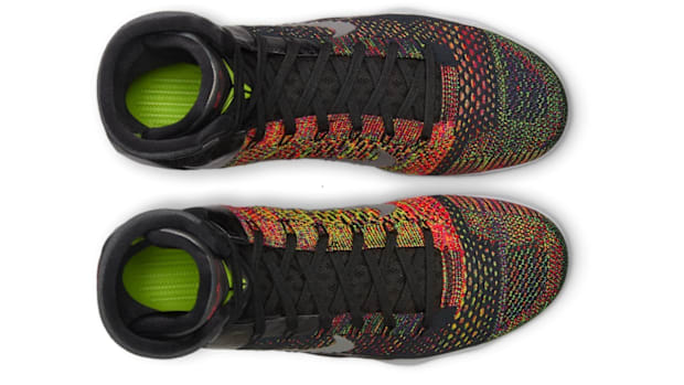 Green insoles in Nike Kobe sneakers.