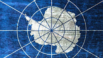 Map projection of Antarctica