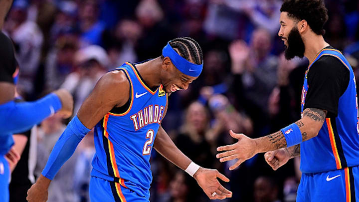 Shai Gilgeous-Alexander could only laugh after a fourth quarter assist where he spun and bailed himself out by throwing the ball off the glass. 