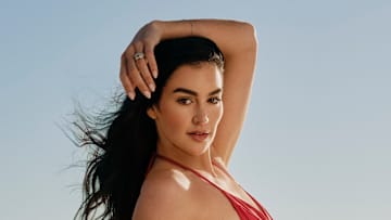 Claire Kittle was photographed by Katherine Goguen on Captiva Island, Fla. Swimsuit by FAE.