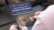 Nick Booth and Will Hammitt, two James River (Virginia) student-athletes who were killed in an auto accident in 2023, are pictured on the cover of the program book for a 3-on-3 Tournament held to raise funds in their honor.