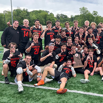 Middletown's boys lacrosse team stunned Fallston in the Class 1A state championship game, rallying back from a 7-0 deficit to win 9-8 for its first state crown.