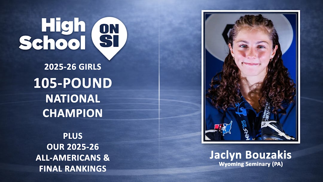 Wyoming Seminary junior Jaclyn Bouzakis is the 2025-26 High School On SI Girls 105-Pound National Wrestling Champion. 