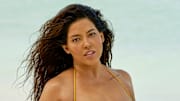 Denise Bidot was photographed by Yu Tsai in Jamaica. Swimsuit by CLEONIE SWIM.
