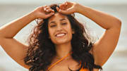 Amanda Kay was photographed by Yu Tsai in Atlantic City, N.J. Swimsuit by Matte Collection.