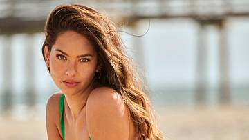 Christen Harper was photographed by Yu Tsai in Atlantic City, N.J. Swimsuit by Hunza G.