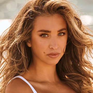 Katie Austin was photographed by Yu Tsai in Atlantic City, N.J. Swimsuit by INDAH.