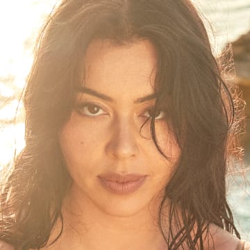 Lauren Chan was photographed by Ben Watts in Bermuda. 