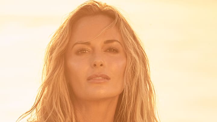 Jena Sims was photographed by Ben Watts in Bermuda. Swimsuit by Lybethras.