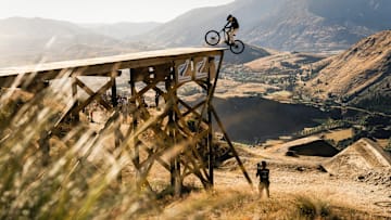 Second place finisher, Carson Storch, representing the USA during one of his runs on the Natural Selection Bike Tour 2025