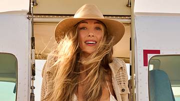 Penny Lane was photographed by Ruven Afanador in Botswana. Swimsuit by Anna Kosturova.