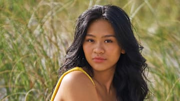 Suni Lee was photographed by Ben Horton at The Boca Raton. Swimsuit by PARAMIDONNA.