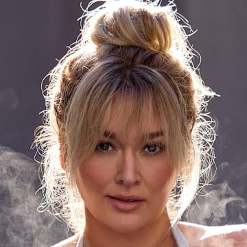 Hunter McGrady was photographed by Derek Kettela in Saas-Fee, Switzerland. 