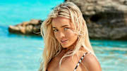Olivia Dunne was photographed by Ben Watts in Bermuda. Swimsuit by Reina Olga.