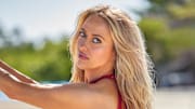 Brittany Mahomes was photographed by Derek Kettela in Belize. Swimsuit by ALT Swim.
