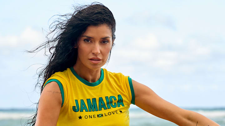 Nicole Williams English was photographed by Yu Tsai in Jamaica. Swimsuit by Andi Bagus. Top by MICAS. Body chain by Jacquie Aiche. Nicole Williams English was photographed by Yu Tsai in Jamaica. Swimsuit by Andi Bagus. Top by MICAS. Body chain by Jacquie Aiche.