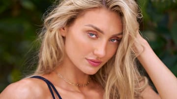 Cameron Brink was photographed by Ben Horton at The Boca Raton. Swimsuit by ViX Paula Hermanny. Necklaces by Gorjana.