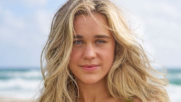 Ali Truwit was photographed by Ben Horton at The Boca Raton. Swimsuit by SELIA RICHWOOD.