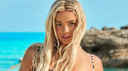 Olivia Dunne was photographed by Ben Watts in Bermuda. Swimsuit by Reina Olga.