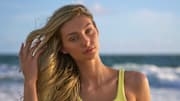 Cameron Brink was photographed by Ben Horton at The Boca Raton. Swimsuit by Andi Bagus. Swimsuit embroidered by Abbode.