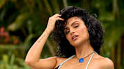 Nazanin Mandi was photographed by Yu Tsai in Jamaica. Swimsuit by Bad N Bare. Necklace by Eric Silva.