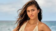 Rayna Vallandingham was photographed by Yu Tsai in Jamaica. Swimsuit by Akoia Swim. 