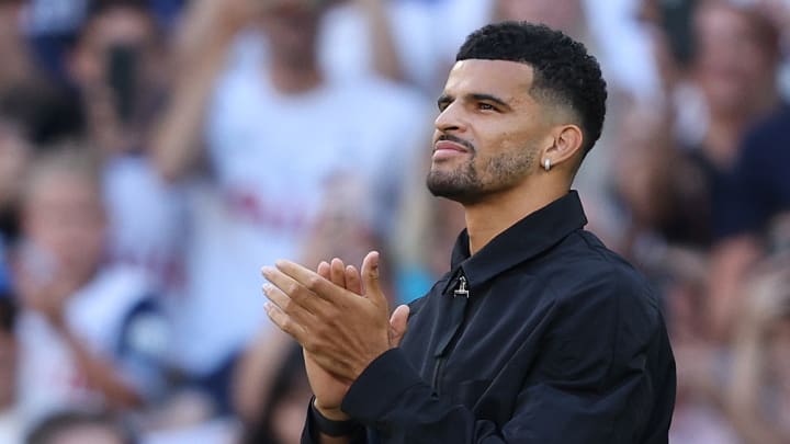 Dominic Solanke was presented to Spurs' crowd during the friendly with Bayern Munich