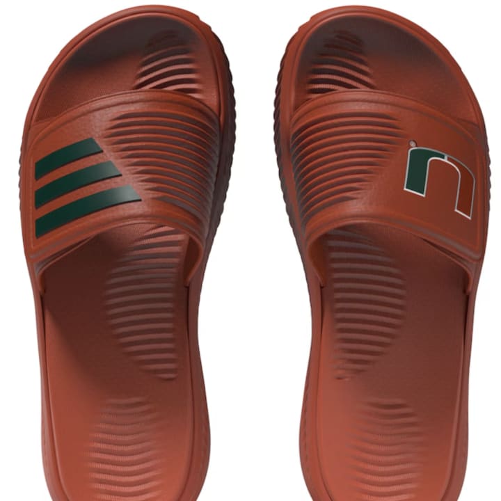 Miami Hurricanes Adidas Slides