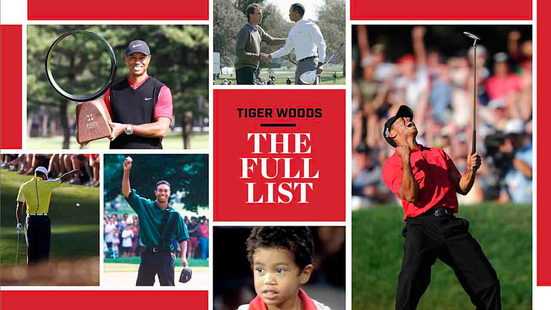 Woods's top 50 moments include many will be instantly recognizable to golf fans.
