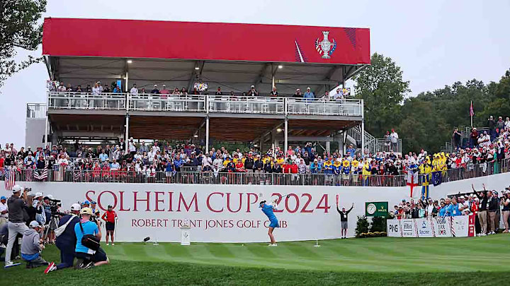 Fans were able to fill the first-tee grandstands for the afternoon session on Friday, but the morning was a different story. Fans were able to fill the first-tee grandstands for the afternoon session on Friday, but the morning was a different story.