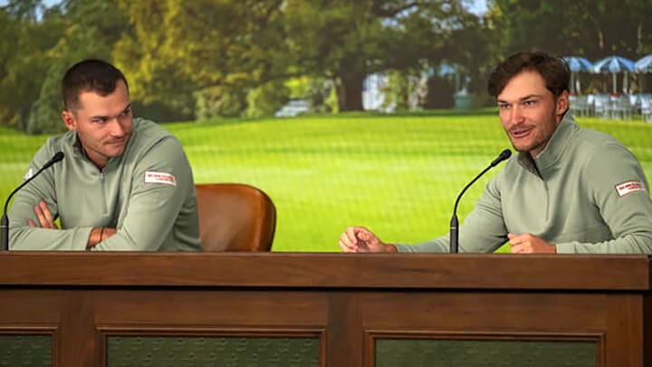 Nicolai (left) and Rasmus Højgaard will be the first twins to compete at a Masters. Nicolai (left) and Rasmus Højgaard will be the first twins to compete at a Masters.