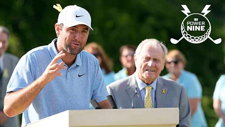 Scottie Scheffler let his clubs do the talking while Jack Nicklaus did plenty of talking at the Memorial. Scottie Scheffler let his clubs do the talking while Jack Nicklaus did plenty of talking at the Memorial.