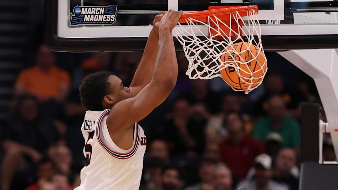 Texas Tech Red Raiders forward Josiah Moseley dunks in the second half against the Akron Zips. Texas Tech Red Raiders forward Josiah Moseley dunks in the second half against the Akron Zips.